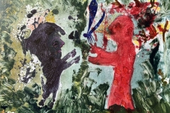 Vallely-Talking-in-Tongues-carborundum-monoprint-drypoint-