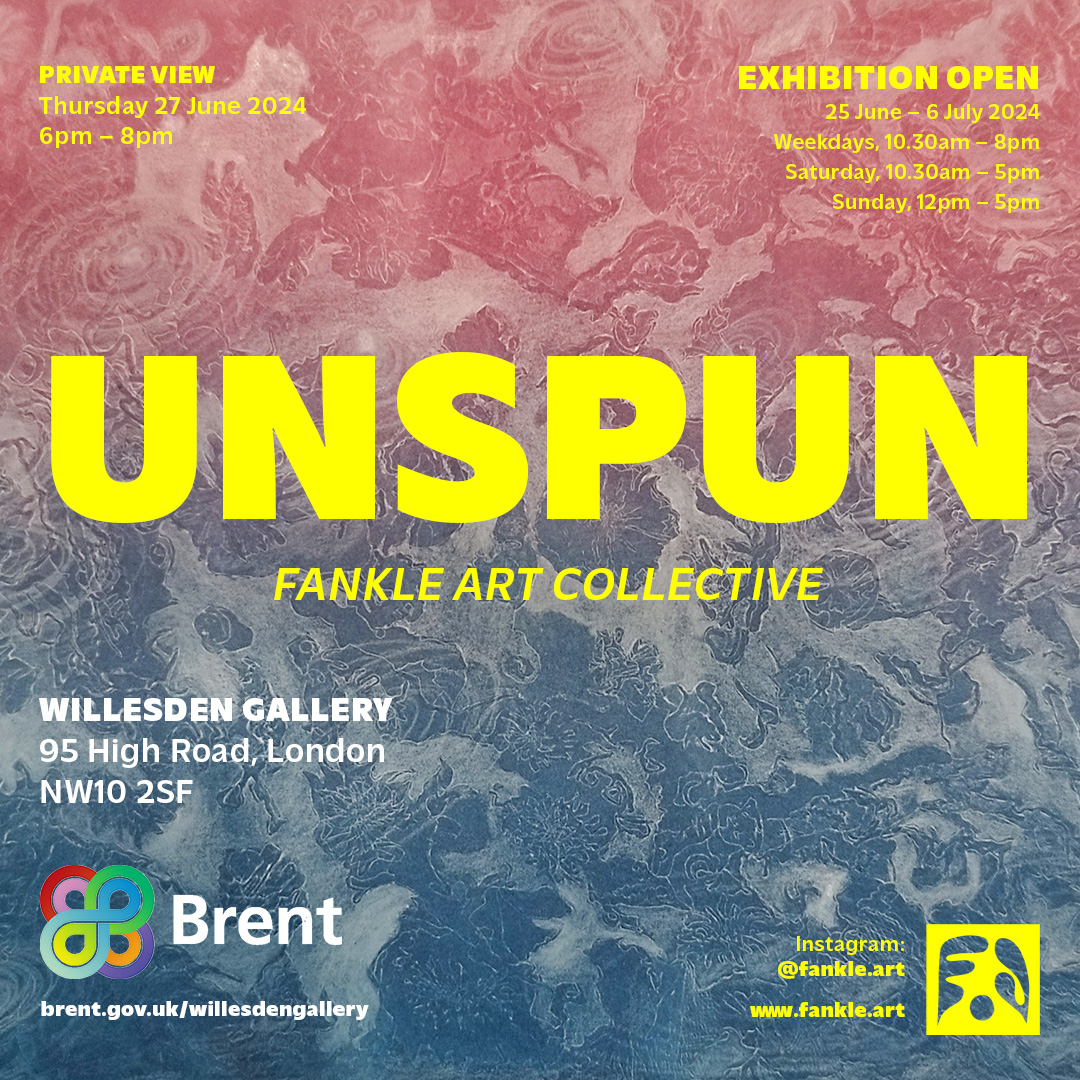 Image of the promotional poster for the Unspun exhibition